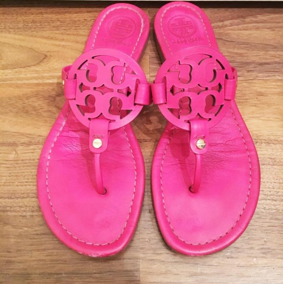 tory burch hot pink miller sandal